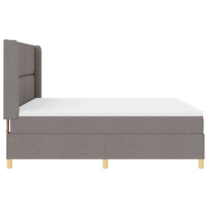 Κρεβάτι με ελατήρια με κεφαλάρι Taupe 180 x 200 cm ύφασμα - Pakobazaar