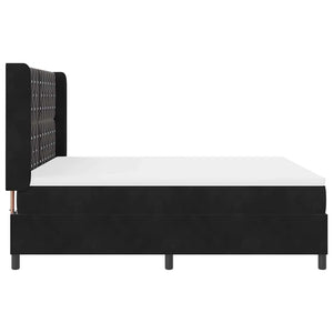 Κρεβάτι με ελατήρια με στρώμα Μαύρο 180 x 200 cm Βελούδο - Pakobazaar