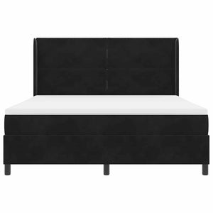 Κρεβάτι με ελατήρια με κεφαλάρι Μαύρο 180 x 200 cm Βελούδο