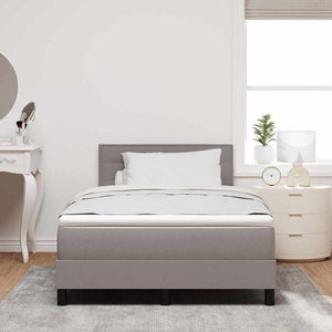 Κρεβάτι με ελατήρια με κεφαλάρι Taupe 120 x 200 cm ύφασμα - Pakobazaar