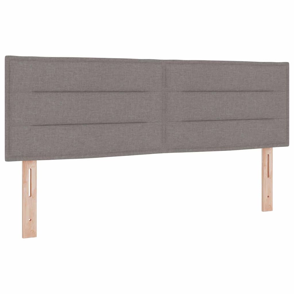 Κρεβάτι με ελατήρια με κεφαλάρι Taupe 160 x 200 cm ύφασμα