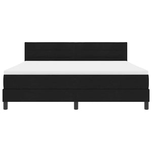Κρεβάτι με ελατήρια με στρώμα με led Μαύρο 180 x 200 cm ύφασμα - Pakobazaar
