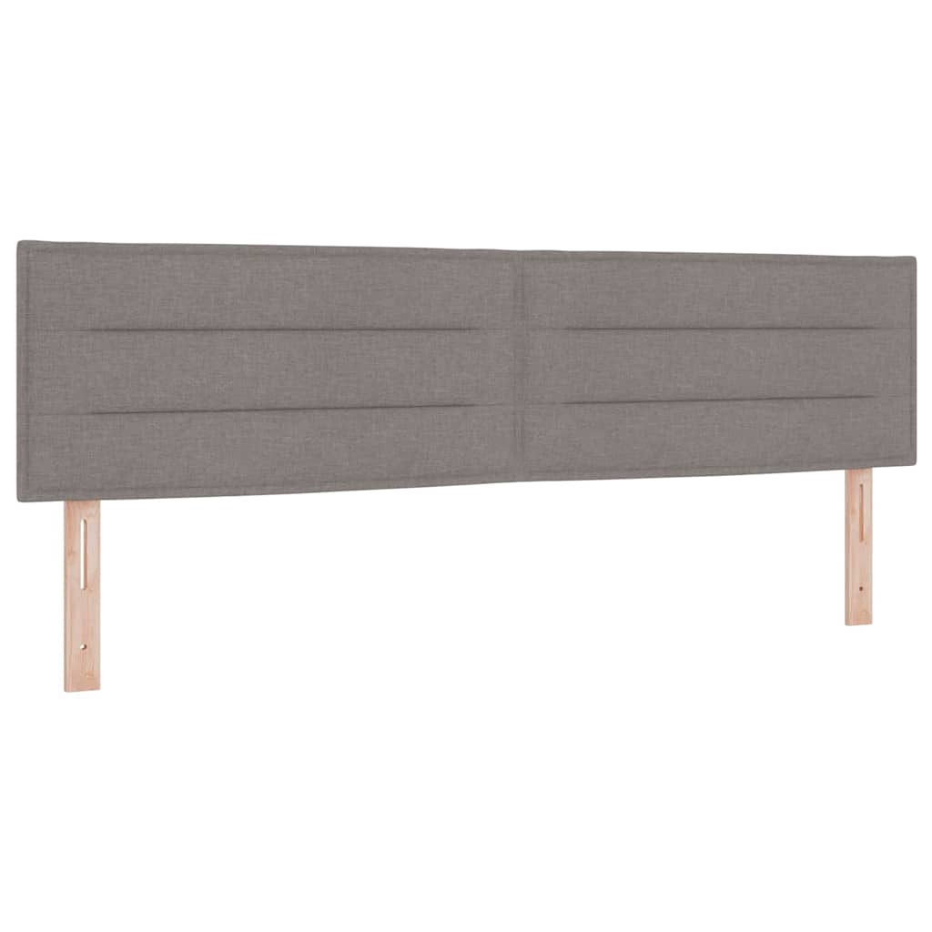 Κρεβάτι με ελατήρια με στρώμα με led Taupe 180 x 200 cm ύφασμα - Pakobazaar