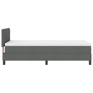 Κρεβάτι με ελατήρια με στρώμα Σκούρο γκρι 80 x 200 cm ύφασμα - Pakobazaar