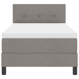Κρεβάτι με ελατήρια με κεφαλάρι Taupe 80 x 200 cm ύφασμα - Pakobazaar