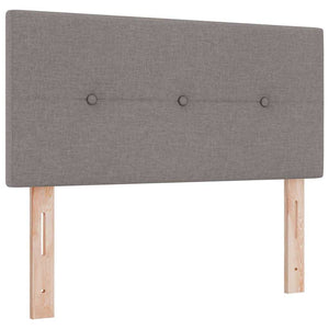 Κρεβάτι με ελατήρια με κεφαλάρι Taupe 100 x 200 cm ύφασμα - Pakobazaar