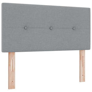 Κρεβάτι με ελατήρια Ανοιχτό γκρι 120 x 190 cm ύφασμα - Pakobazaar