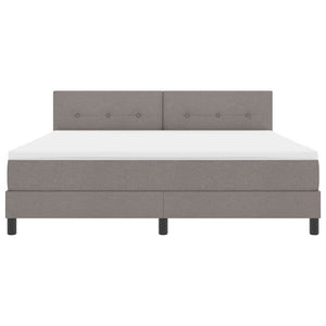 Κρεβάτι με ελατήρια με στρώμα με led Taupe 180 x 200 cm ύφασμα - Pakobazaar