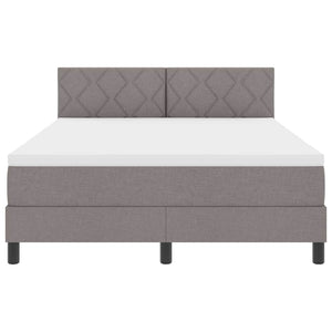 Κρεβάτι με ελατήρια με κεφαλάρι Taupe 140 x 200 cm ύφασμα - Pakobazaar