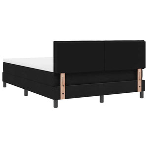 Κρεβάτι με ελατήρια με κεφαλάρι Μαύρο 160 x 200 cm ύφασμα - Pakobazaar