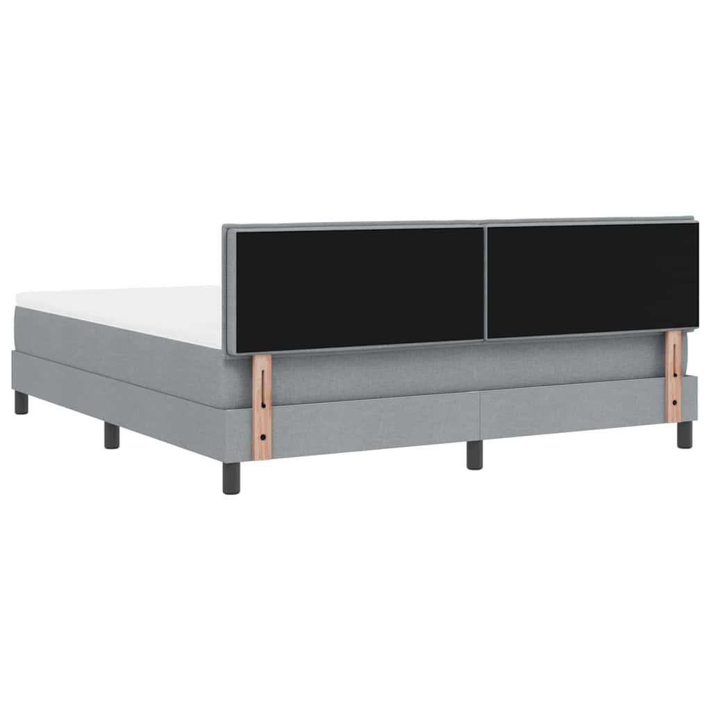 Κρεβάτι με ελατήρια Ανοιχτό γκρι 180 x 200 cm ύφασμα - Pakobazaar