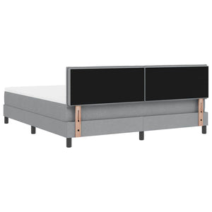 Κρεβάτι με ελατήρια Ανοιχτό γκρι 180 x 200 cm ύφασμα - Pakobazaar