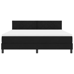 Κρεβάτι με ελατήρια με κεφαλάρι Μαύρο 180 x 200 cm ύφασμα - Pakobazaar