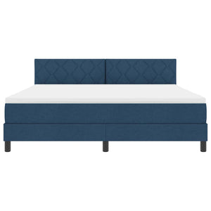 Κρεβάτι με ελατήρια με κεφαλάρι Μπλε 180 x 200 cm ύφασμα - Pakobazaar