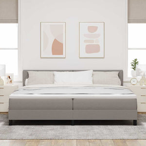 Κρεβάτι με ελατήρια με μαξιλάρι Taupe 200 x 200 cm ύφασμα