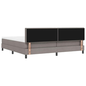 Κρεβάτι με ελατήρια με μαξιλάρι Taupe 200 x 200 cm ύφασμα