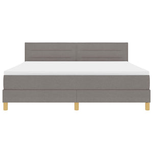 LED Κρεβάτι με βάθρο με κεφαλάρι Taupe 180 x 200 cm ύφασμα - Pakobazaar