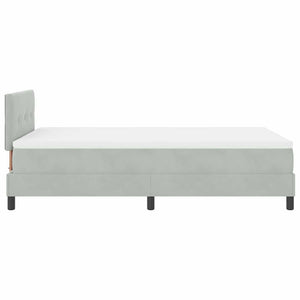 LED Κρεβάτι με βάθρο με led Ανοιχτό γκρι 120 x 190 cm Βελούδο - Pakobazaar