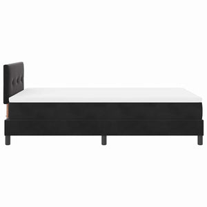 LED Κρεβάτι με βάθρο με στρώμα Μαύρο 120 x 190 cm Βελούδο - Pakobazaar
