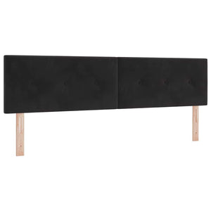 LED Κρεβάτι με βάθρο με στρώμα Μαύρο 180 x 200 cm Βελούδο - Pakobazaar