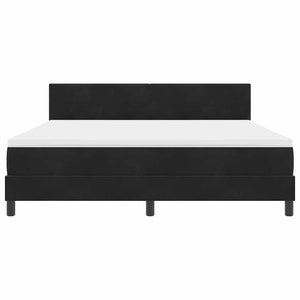 LED Κρεβάτι με βάθρο με στρώμα Μαύρο 180 x 200 cm Βελούδο - Pakobazaar