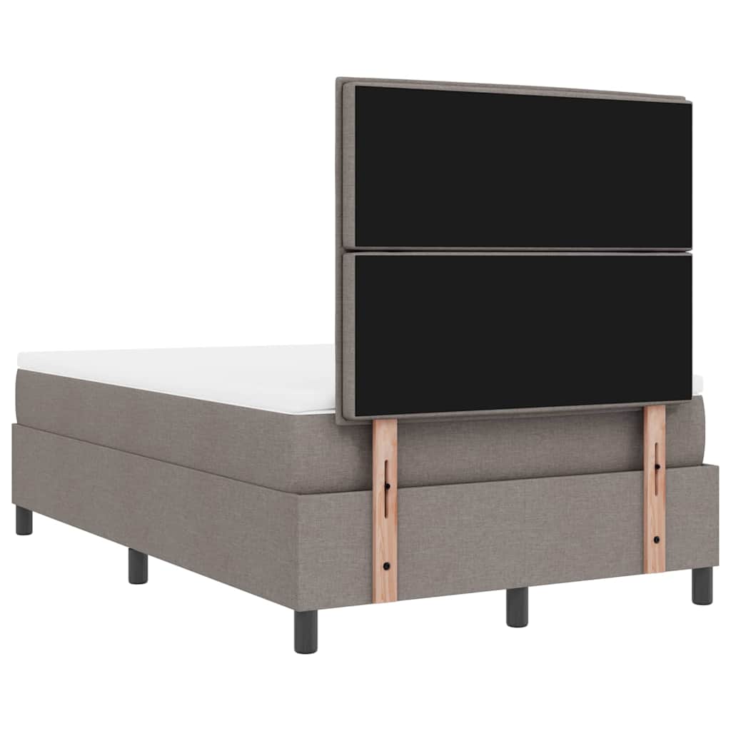 Κρεβάτι με ελατήρια με κεφαλάρι Taupe 120 x 200 cm ύφασμα