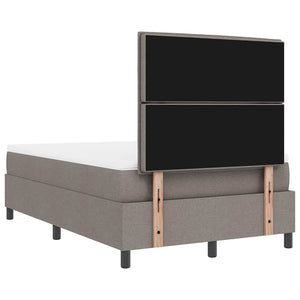 Κρεβάτι με ελατήρια με στρώμα με led Taupe 120 x 200 cm ύφασμα - Pakobazaar