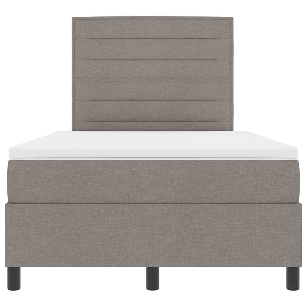 Κρεβάτι με ελατήρια με κεφαλάρι Taupe 120 x 200 cm ύφασμα