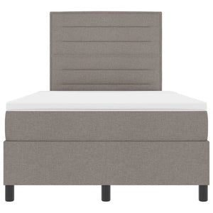 Κρεβάτι με ελατήρια με κεφαλάρι Taupe 120 x 200 cm ύφασμα