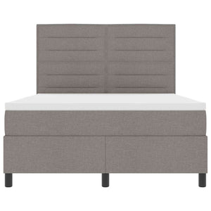 Κρεβάτι με ελατήρια με κεφαλάρι Taupe 140 x 200 cm ύφασμα