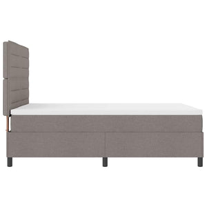 Κρεβάτι με ελατήρια με κεφαλάρι Taupe 140 x 200 cm ύφασμα