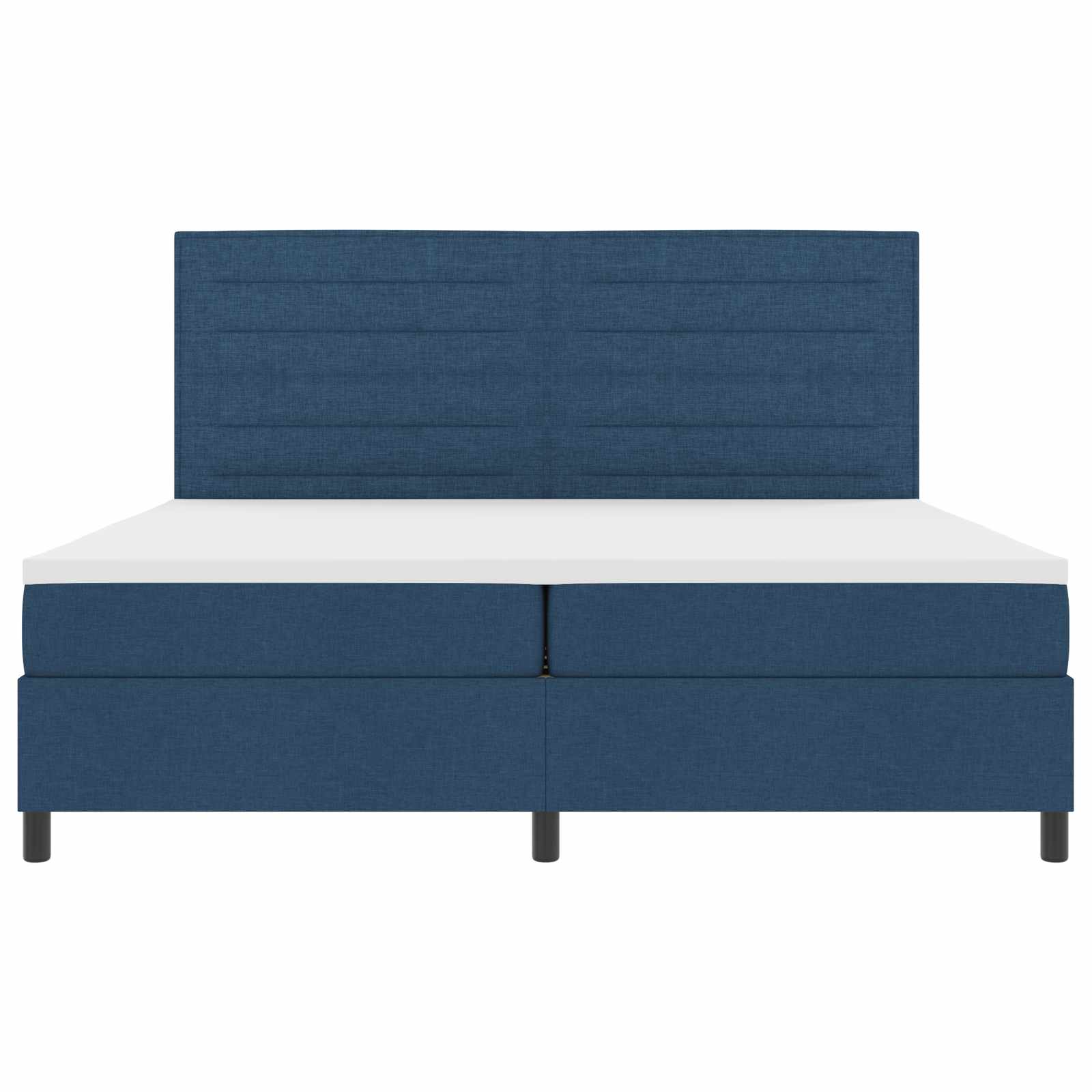 Κρεβάτι με ελατήρια με στρώμα με led Μπλε 200 x 200 cm ύφασμα - Pakobazaar