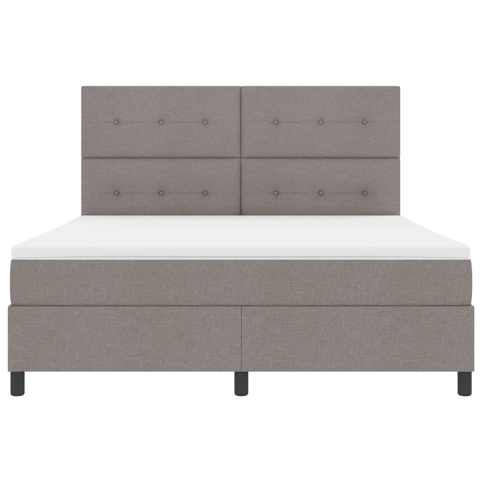 Κρεβάτι με ελατήρια με στρώμα με led Taupe 180 x 200 cm ύφασμα - Pakobazaar