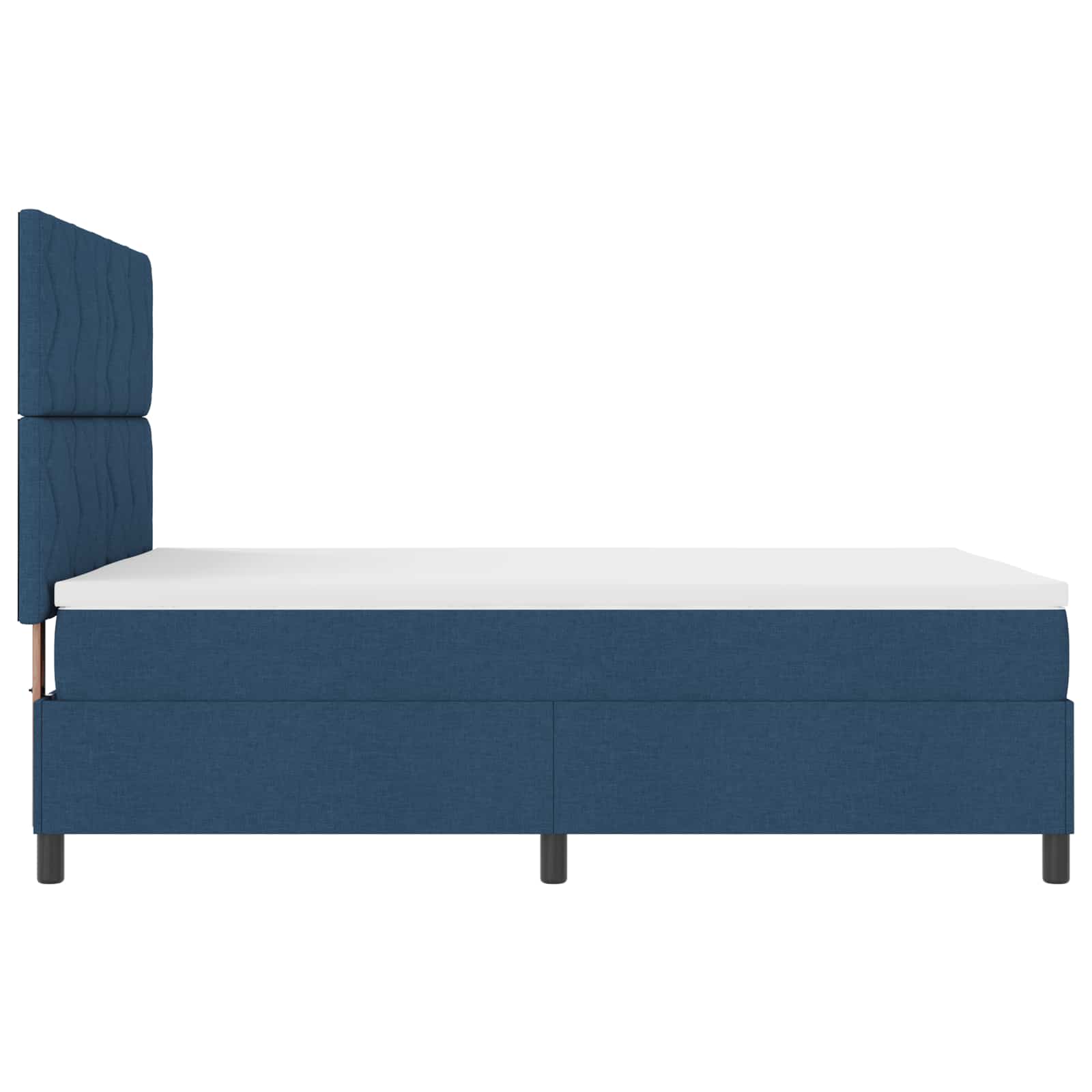 Κρεβάτι με ελατήρια με κεφαλάρι Μπλε 140 x 200 cm ύφασμα - Pakobazaar