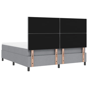Κρεβάτι με ελατήρια Ανοιχτό γκρι 180 x 200 cm ύφασμα - Pakobazaar