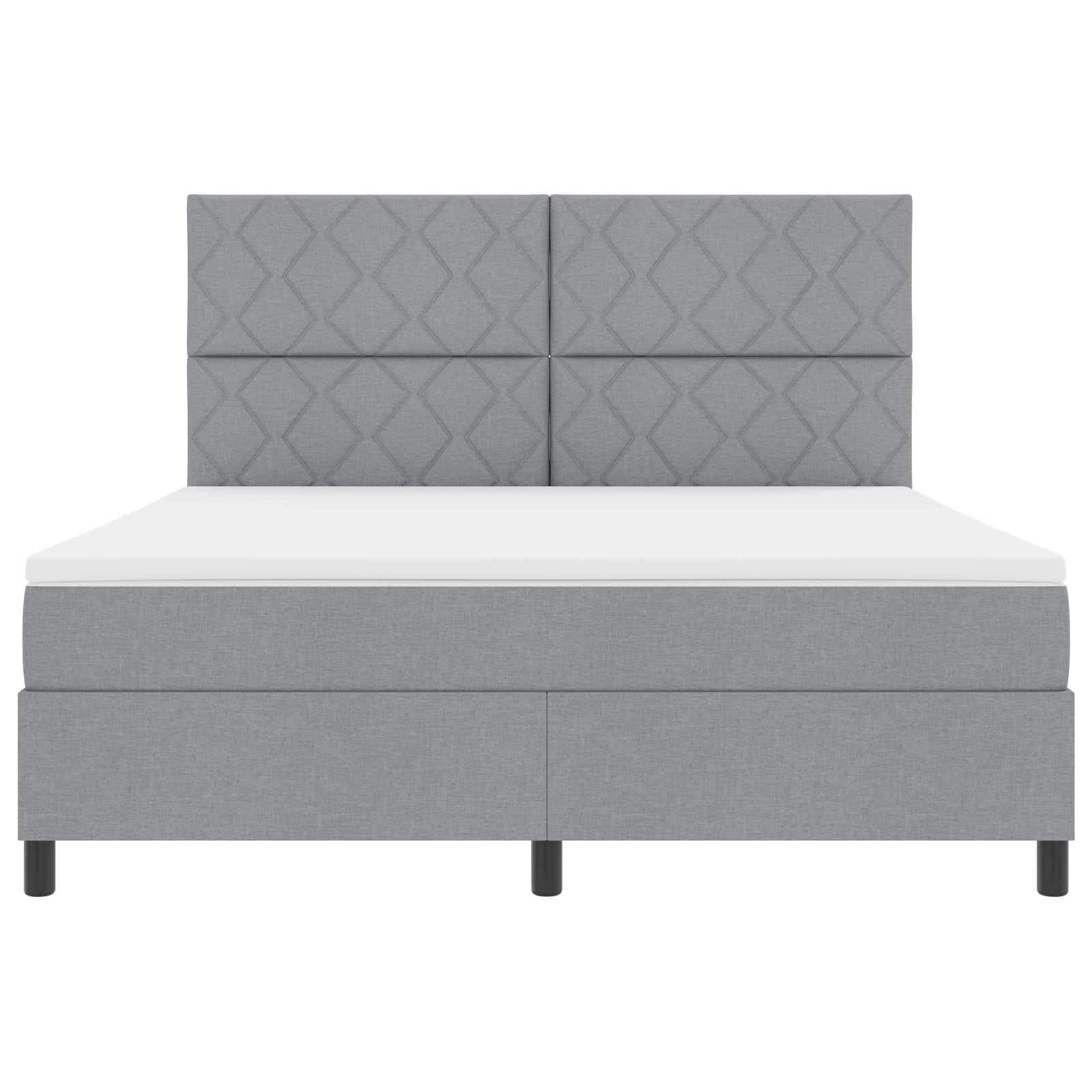 Κρεβάτι με ελατήρια Ανοιχτό γκρι 180 x 200 cm ύφασμα - Pakobazaar