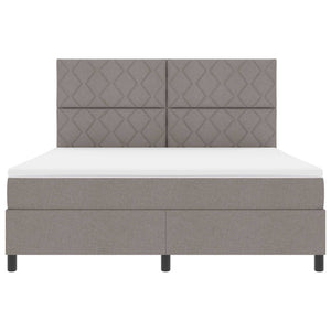 Κρεβάτι με ελατήρια με κεφαλάρι Taupe 180 x 200 cm ύφασμα - Pakobazaar