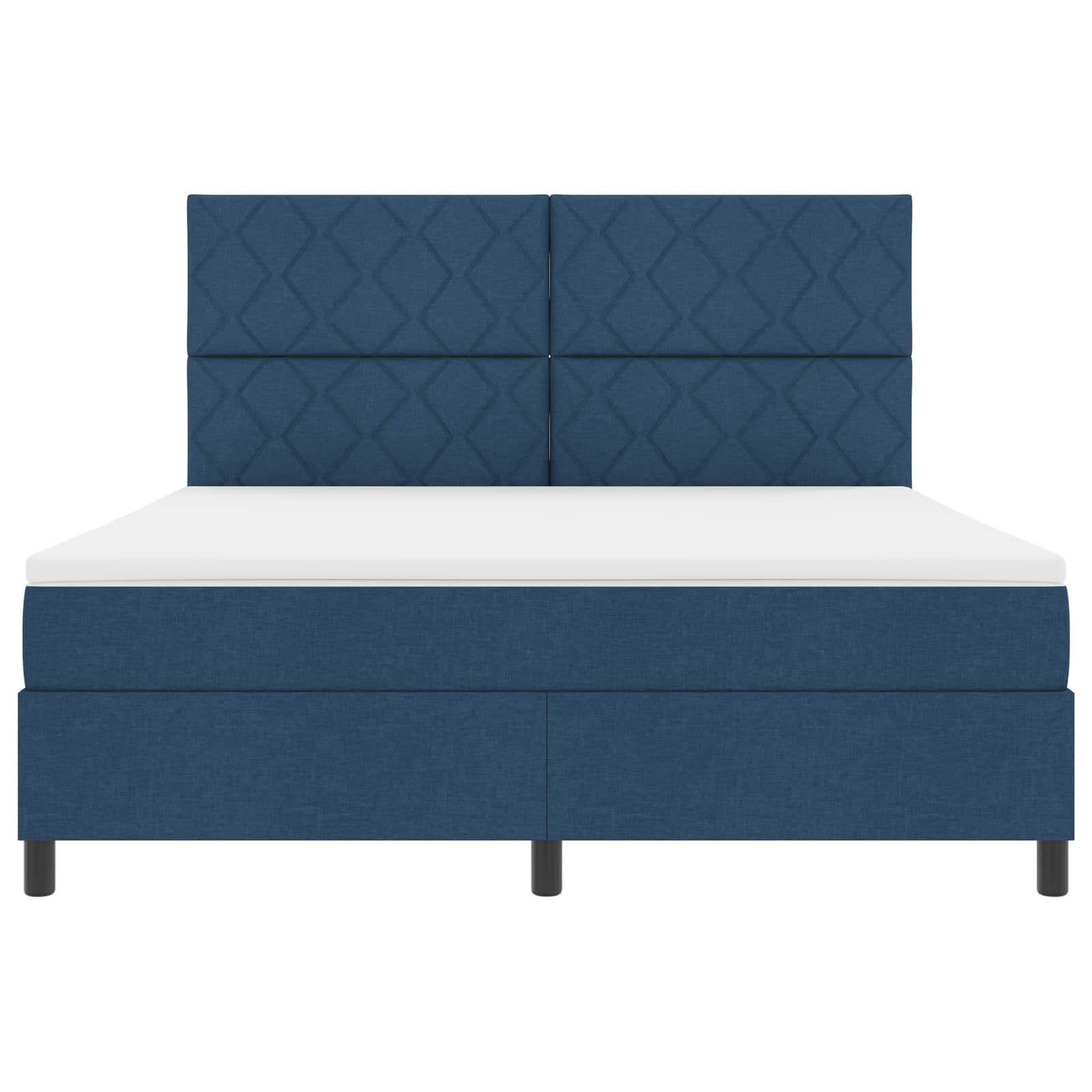 Κρεβάτι με ελατήρια με κεφαλάρι Μπλε 180 x 200 cm ύφασμα - Pakobazaar