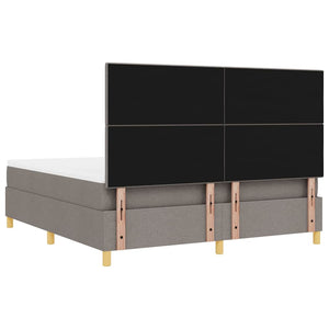 LED Κρεβάτι με βάθρο με στρώμα Taupe 180 x 200 cm ύφασμα - Pakobazaar