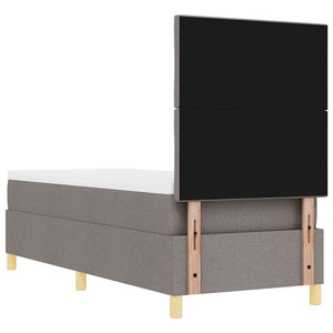 LED Κρεβάτι με βάθρο με κεφαλάρι Taupe 80 x 200 cm ύφασμα
