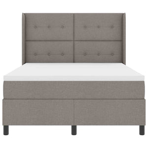LED Κρεβάτι με βάθρο με στρώμα Taupe 160 x 200 cm ύφασμα - Pakobazaar