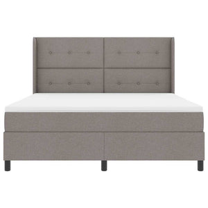 LED Κρεβάτι με βάθρο με στρώμα Taupe 180 x 200 cm ύφασμα - Pakobazaar