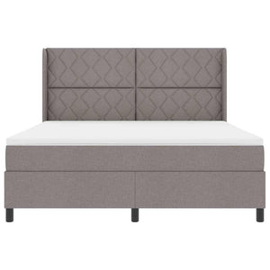 LED Κρεβάτι με βάθρο με κεφαλάρι Taupe 180 x 200 cm ύφασμα - Pakobazaar