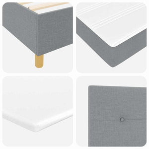 Κρεβάτι με ελατήρια με στρώμα Ανοιχτό γκρι 140 x 200 cm ύφασμα - Pakobazaar