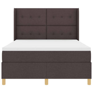 Κρεβάτι με ελατήρια με στρώμα Καφέ 140 x 200 cm ύφασμα - Pakobazaar