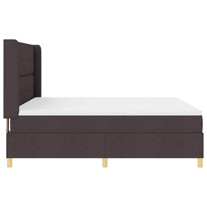 Κρεβάτι με ελατήρια με κεφαλάρι Καφέ 180 x 200 cm ύφασμα - Pakobazaar
