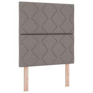 Κρεβάτι με ελατήρια με κεφαλάρι Taupe 80 x 200 cm ύφασμα - Pakobazaar
