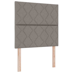Κρεβάτι με ελατήρια με κεφαλάρι Taupe 100 x 200 cm ύφασμα - Pakobazaar