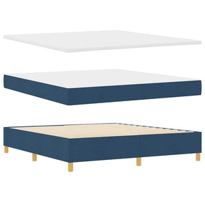 Κρεβάτι με ελατήρια με κεφαλάρι Μπλε 180 x 200 cm ύφασμα