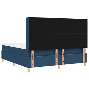 Κρεβάτι με ελατήρια με κεφαλάρι Μπλε 180 x 200 cm ύφασμα